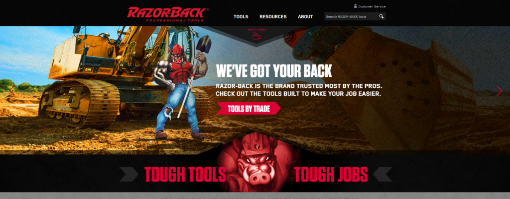 Razor-Back Homepage by Synapse Marketing