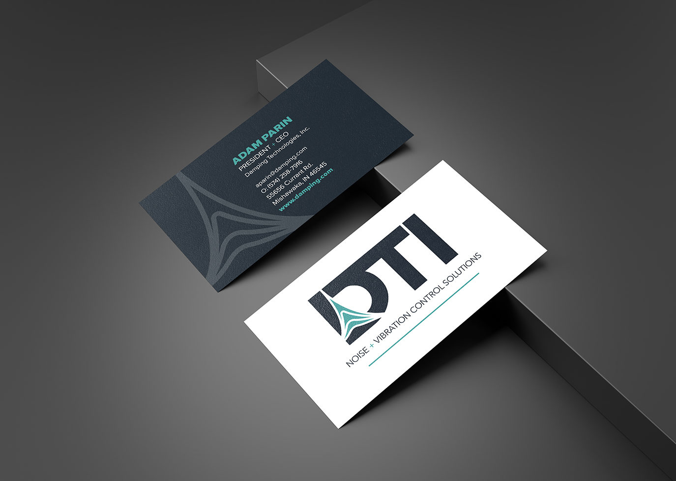 DTI business card front and back