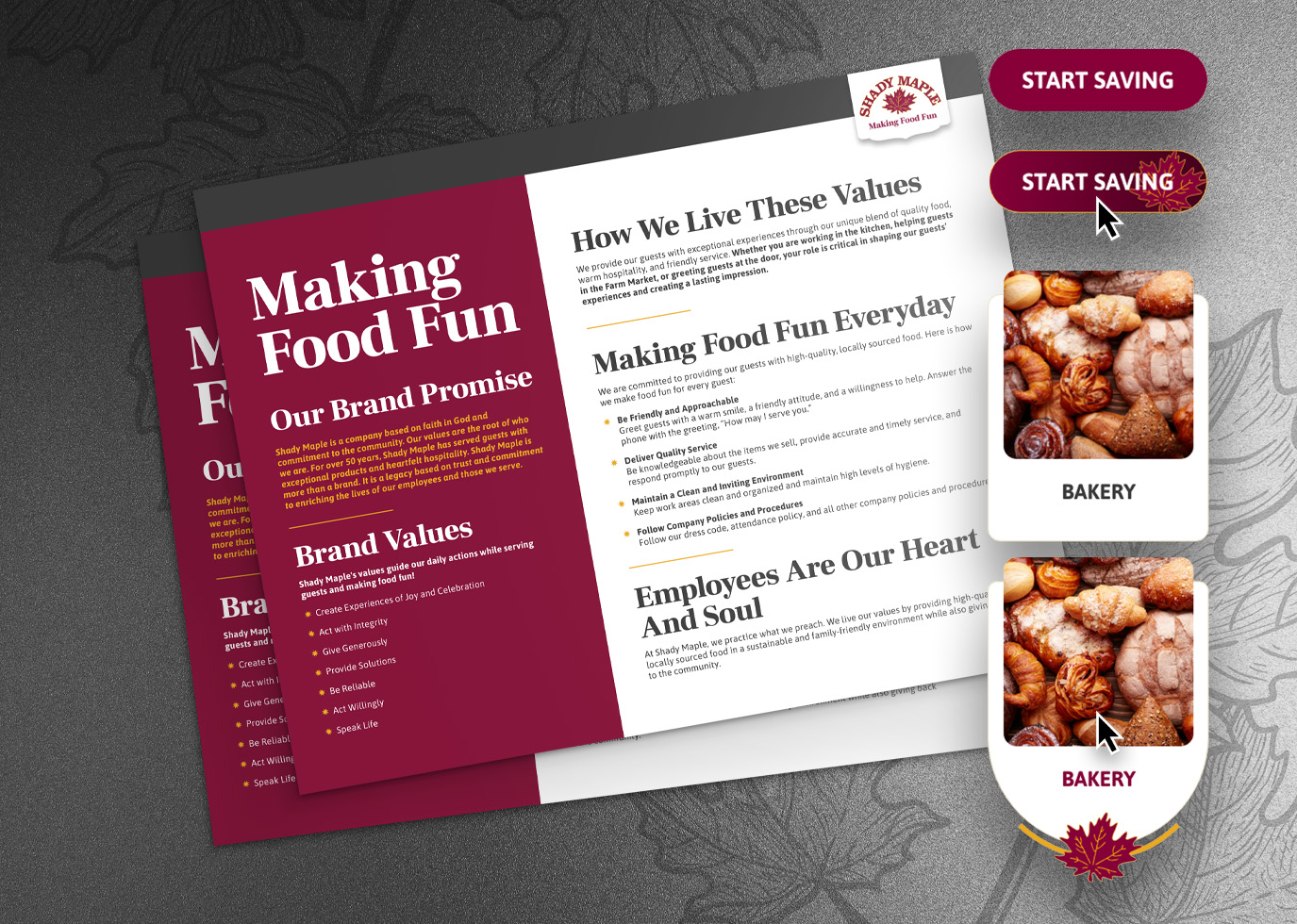 Shady Maple Making Food Fun Branding Elements Mockup
